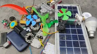 how to make awesome ideas using dc motor fan | mini solar panel | asmr | new idea from scrap