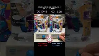 Arm & hammer laundry pod dissolving experiment #experiment