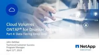 Cloud Volumes ONTAP for Disaster Recovery - Data Tiering