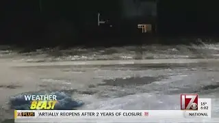 The Weather Beast in freezing roads Monday morning