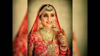 Red bride with green jewellery look/red  lehenga color combination with green jewellery /2021
