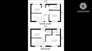 20&times;12 Duplex House Plan | Compact G+1 Small Plot Home Design