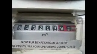 Fast running gas meter