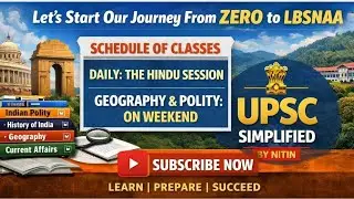 Let's start our journey||Schedule of the classes from Monday-Saturday||#ias #civilserviceexam #upsc