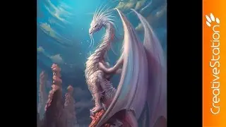 White Dragon - Speed Painting (#Photoshop) | CreativeStation