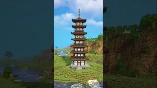 Minecraft: Japanese Pagoda Temple Tutorial Build #minecraftbuilding #minecraft