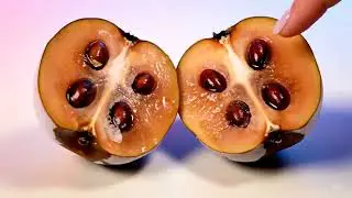 ASMR Chikoo Slicing Video Created | ASMR Chikoo Slicing | Crisp Cuts & Natural Sounds