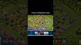Easy 3 star on Engineer base ⚡ #shorts #3starstrategies #coc #cocupdate