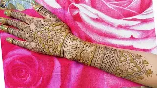 Round flower +line leaf shape teej mehndi designs // new stylish wedding mehndi designs 2025 #mehndi