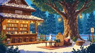 🌿Quiet Winter Night in the Forest with Warm Lofi Chill ❄️ Lofi Deep Focus to study/work/relax