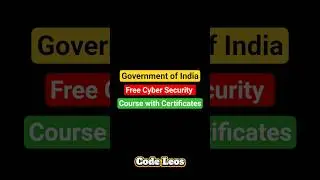 Government of India Giving FREE Cyber Security Certificate! 🔥 #shorts #cybersecurity #freecourses
