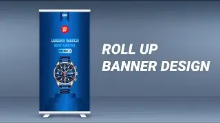 How To Design Roll Up Banner - X-Stand Banner Illustrator Tutorial &ndash; Pull Up Banner Design