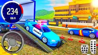 US Police Car Transport Cargo Plane Simulator - Police Cars & Transport Truck : Android Gameplay