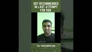 Last attempt for SSB Interview