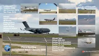 [4K] Monthly Plane Spotting Compilation ✈️ | HNL, SAN & SFO | January 2026 #planespotting
