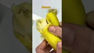 ASMR cutting a banana o Soft, slow, natural sounds.Simple and calming. #asmr #bananasmr foodasmr