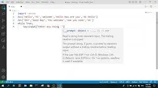 مثال بسيط الردود الذكية بايثون python ai