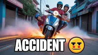 Scooty Pe 3 Log Aur Phir Ye Ho Gaya 😱 | Real Accident