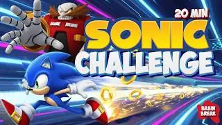 Sonic Speed Up Challenge 🏃&zwj;♂️⚡ 20-Minute Kids Fitness Game for PE & Indoor Recess