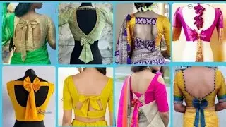 Trend bow knot blouse design/ 2025 latest back neck bow design bow back neck blouse design