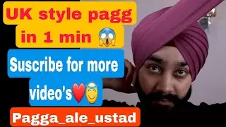 how to tie UK style pagg in 1 min😱❤️followfor more video's Pagga_ale_ustad #youtube #youtubeshorts