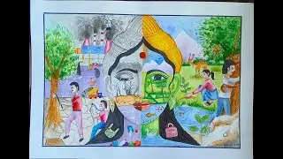 Save nature drawing|save environment drawing|save earth drawing