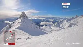 full off piste from Ciem Caron 3200m to Orelle 2300m (Trois Vallees - off grid 2)