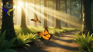 Light Touch: Magical Morning Forest Music | Sunbeams, Ferns & Butterflies 🌲☀️🦋