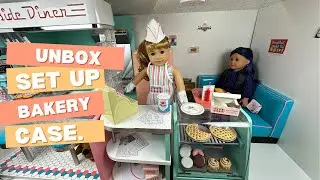 #asmr Unboxing & Setting Up American Girl Doll Bakery Case With Miniature Toys In the Restaurant