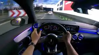 ASMR Mercedes AMG CLA 35 Night 306HP   POV Test Drive