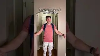 Freshmen on the first day of Highschool