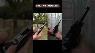 Real vs Replica: Luger P08 #airsoftgun #wetech #lugerp08 #gbb #pistol