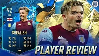 92 TEAM OF THE SEASON MOMENTS GREALISH PLAYER REVIEW! TOTSSF GREALISH - FIFA 20 ULTIMATE TEAM