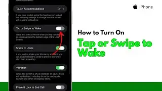 How to Turn On Tap or Swipe to Wake on iPhone | Wake Screen Easily