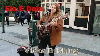 Vicka's Amazing Busking performance of her original Portuguese Song Ela &Eacute; Dela on Grafton Street