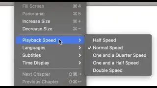 How to control Playback / video speed on quicktime player / mac video player