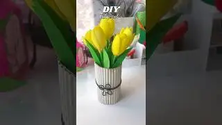 DIY tulip using plastic spoon #shorts#viralshort #craftideas #handmade #tulip