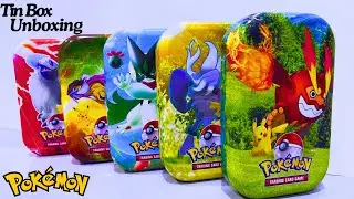 UNBOXING DIFFERENT VARIETIES OF POKEMON TIN BOX | POKEMON TIN. BOX UNBOXING #pokemon #yt #unboxing