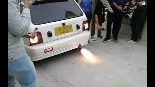 1992 SUZUKI MEHRAN VXR | THE BOSS WITH FLAMES | STATIC DROP |  SPITTING FIRE!!!! | PKAS 2018