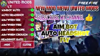 FREE FIRE NEW MOD UNITED MODS LT | AUTO HEADSHOT + AIMBOT | GHOST HACK + TELEKILL | PRO 2023
