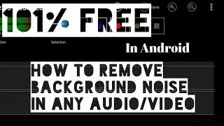 #Backgroundnoise #solution #technical How to reduce Background Noise in any audio/video | Ft. Alok