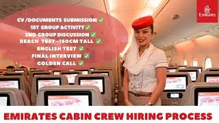 Emirates Cabin Crew Recruitment Process | Group Activities | English Test | Final Interview +Tips