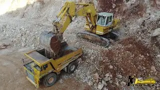 BIG LIEBHERR 994 Excavator Digging and Loading Dumper EUCLID #liebherr #excavator #heavyequipment