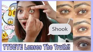 TTDEYE Contact Lenses on Indian Skin | Best Blue, Grey & Green Contact Lenses for Dark Brown Eyes
