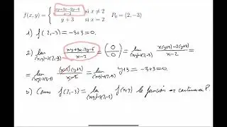Video #23: Tema 2. Continuidad de una función de varias variables