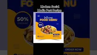 Modern Food Social Media Post Design Template #youtubeshorts #graphicdesign #vectorart #viralshorts
