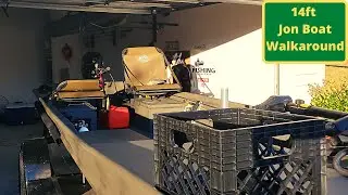 14ft Aluminum Jon Boat Walkaround - 1448 Weldbilt and 20hp Tohatsu 4 stroke efi outboard