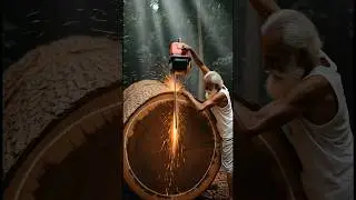 ASMR Survival: Giant Wooden Log Carved by Elderly Artist |#survival