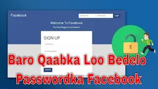 Baro Qaabka Loo Bedelo Passwordka Facebook | Sidee Loo Bedelaaa Password Facebook