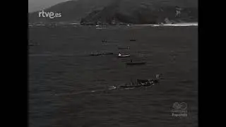 1950, Trainerilla estropada Zarautzen / Regata de trainerillas en Zarauz